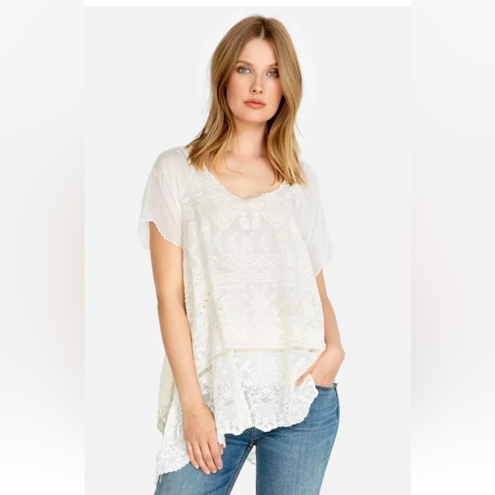 Johnny Was Sutera Blouse Natural (T1)